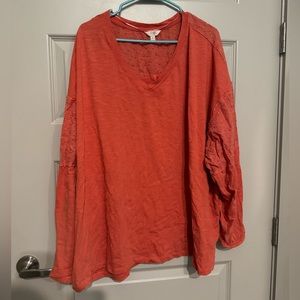 Coral 3/4” sleeve tunic